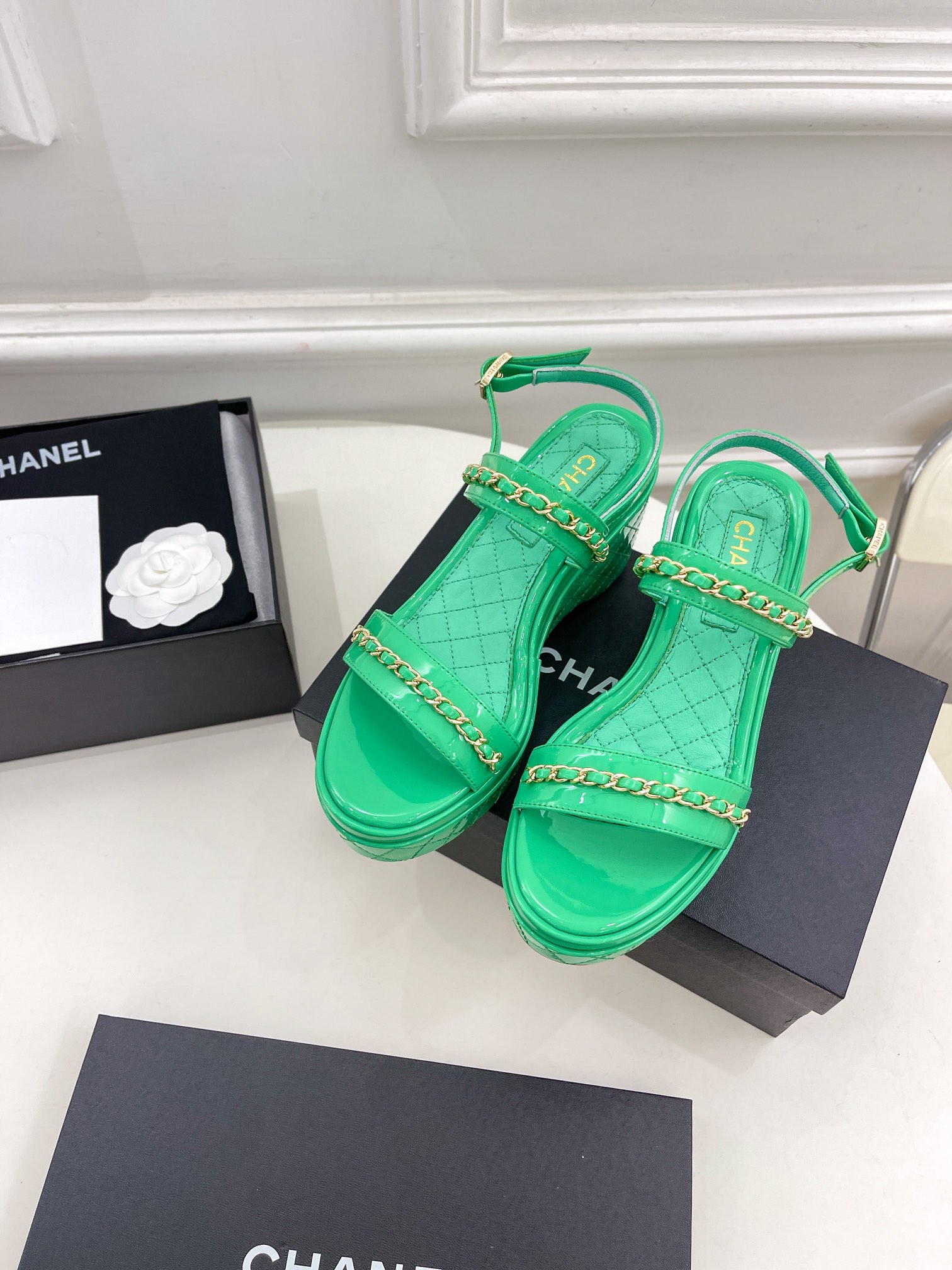 Women C*hanel Top Sandals 8CM