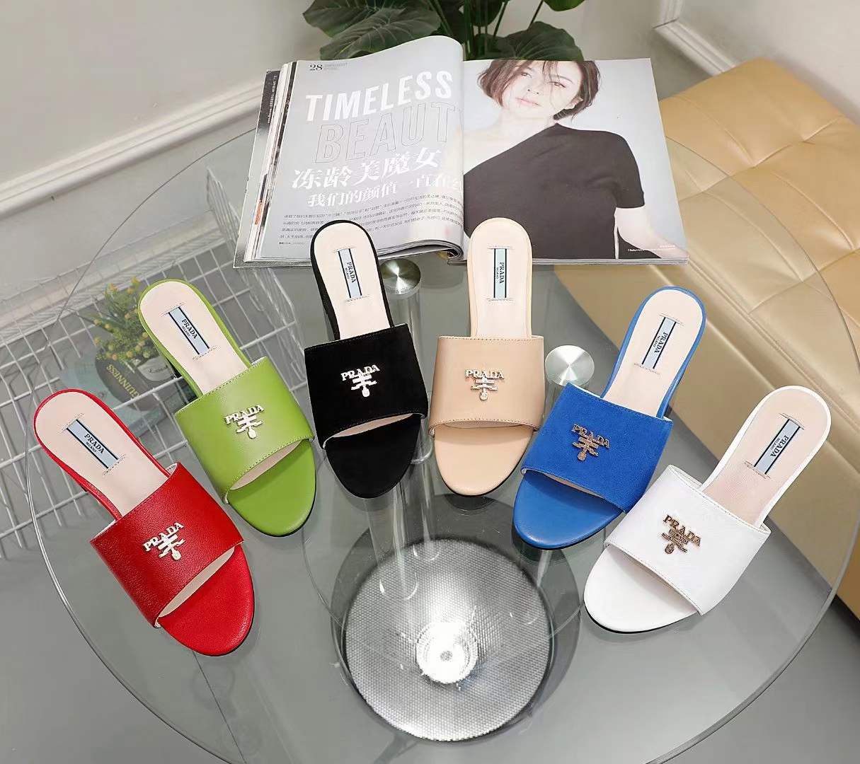 Women P*rada Top Sandals