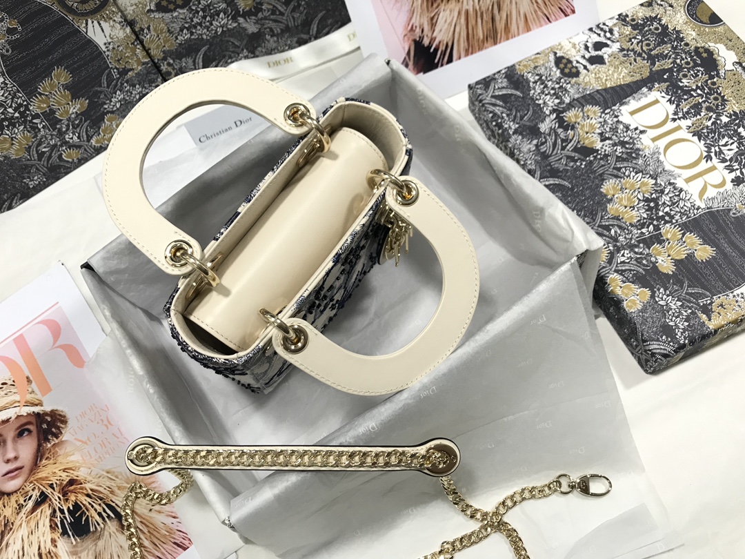 D*ior Top Bag 17*15*7cm