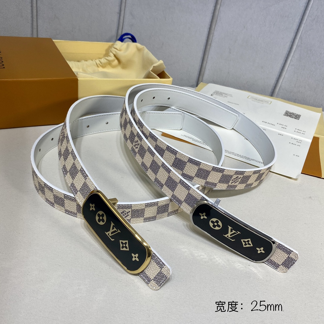 L*ouis V*uitton Belts Top Quality 25MM