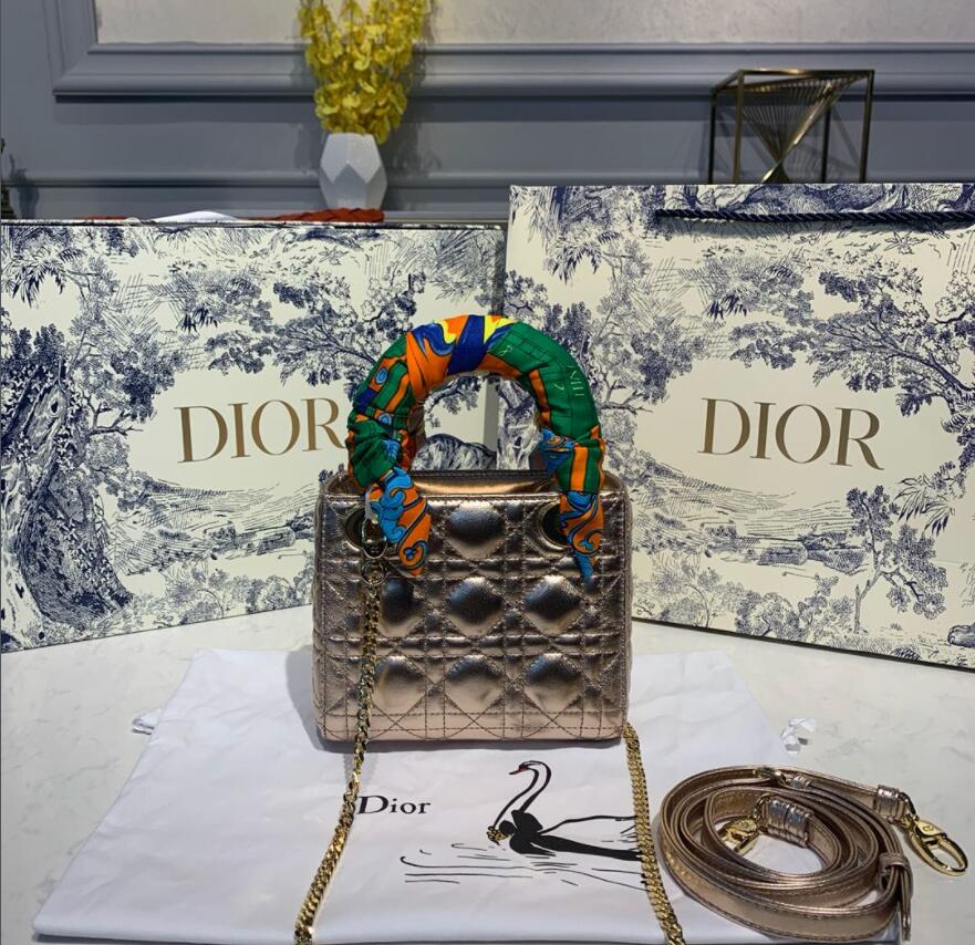 D*ior Top Bag 17*8*14cm