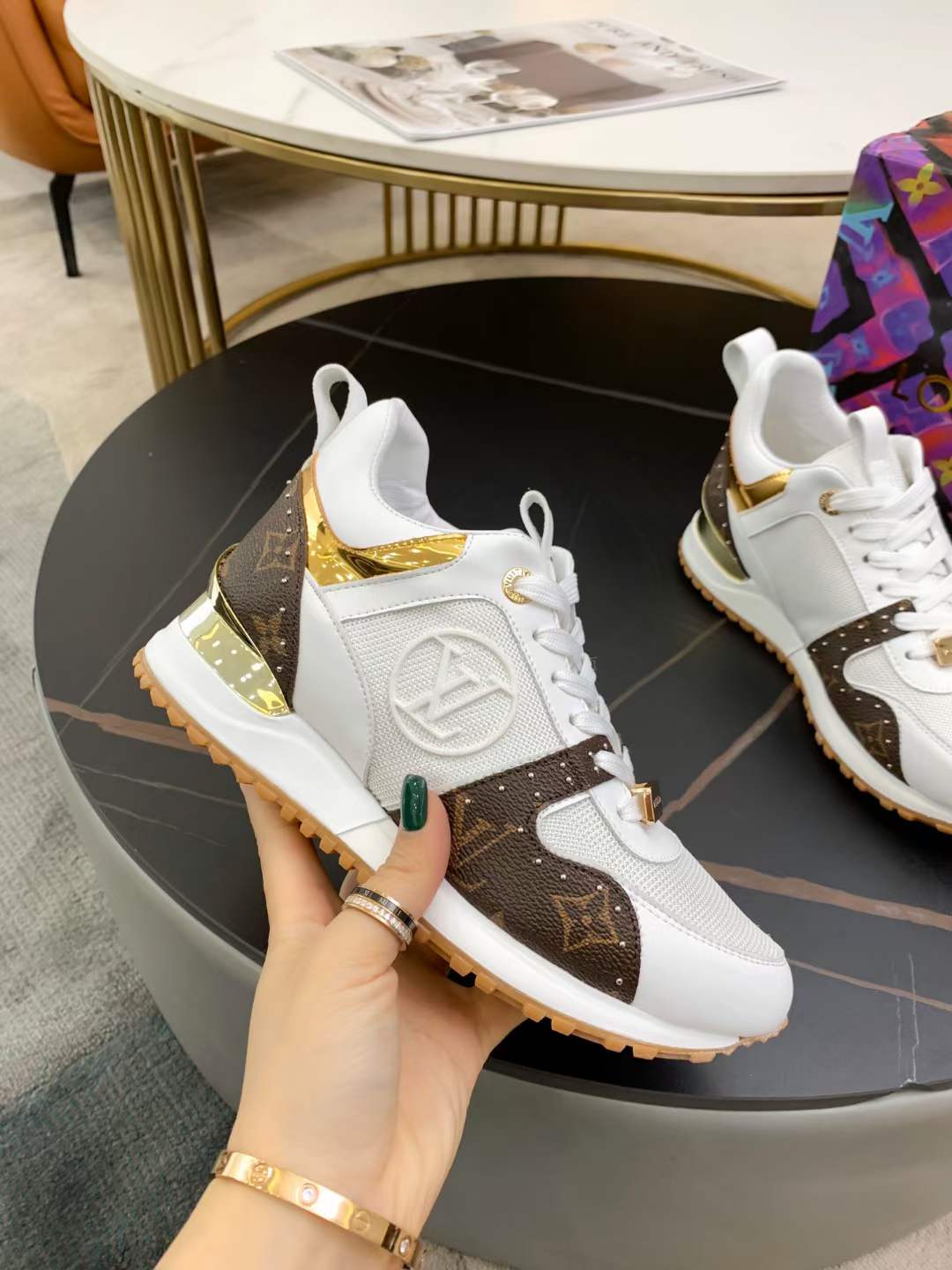 Women L*ouis V*uitton Run Away Top Sneaker