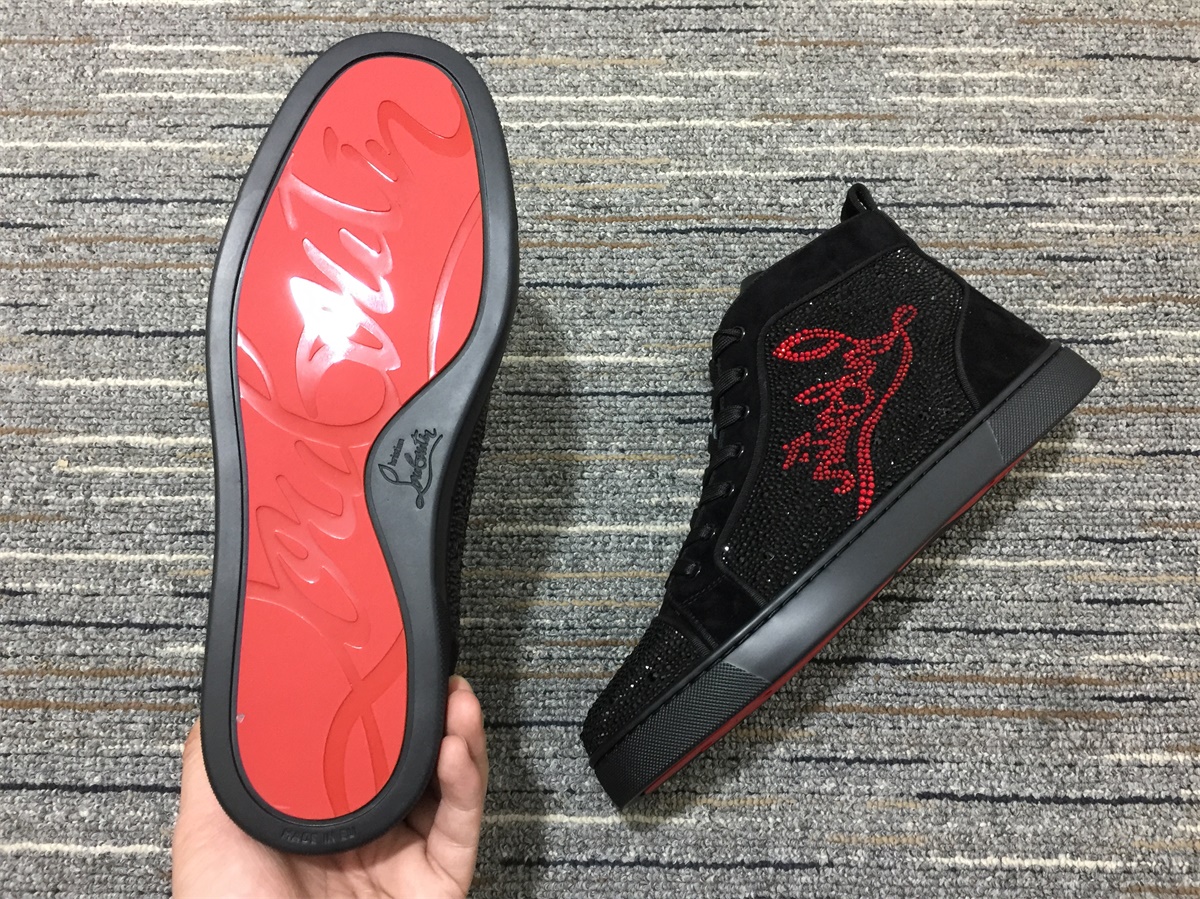 Men C*hristian L*ouboutin Louis Rhinestone Top Sneaker