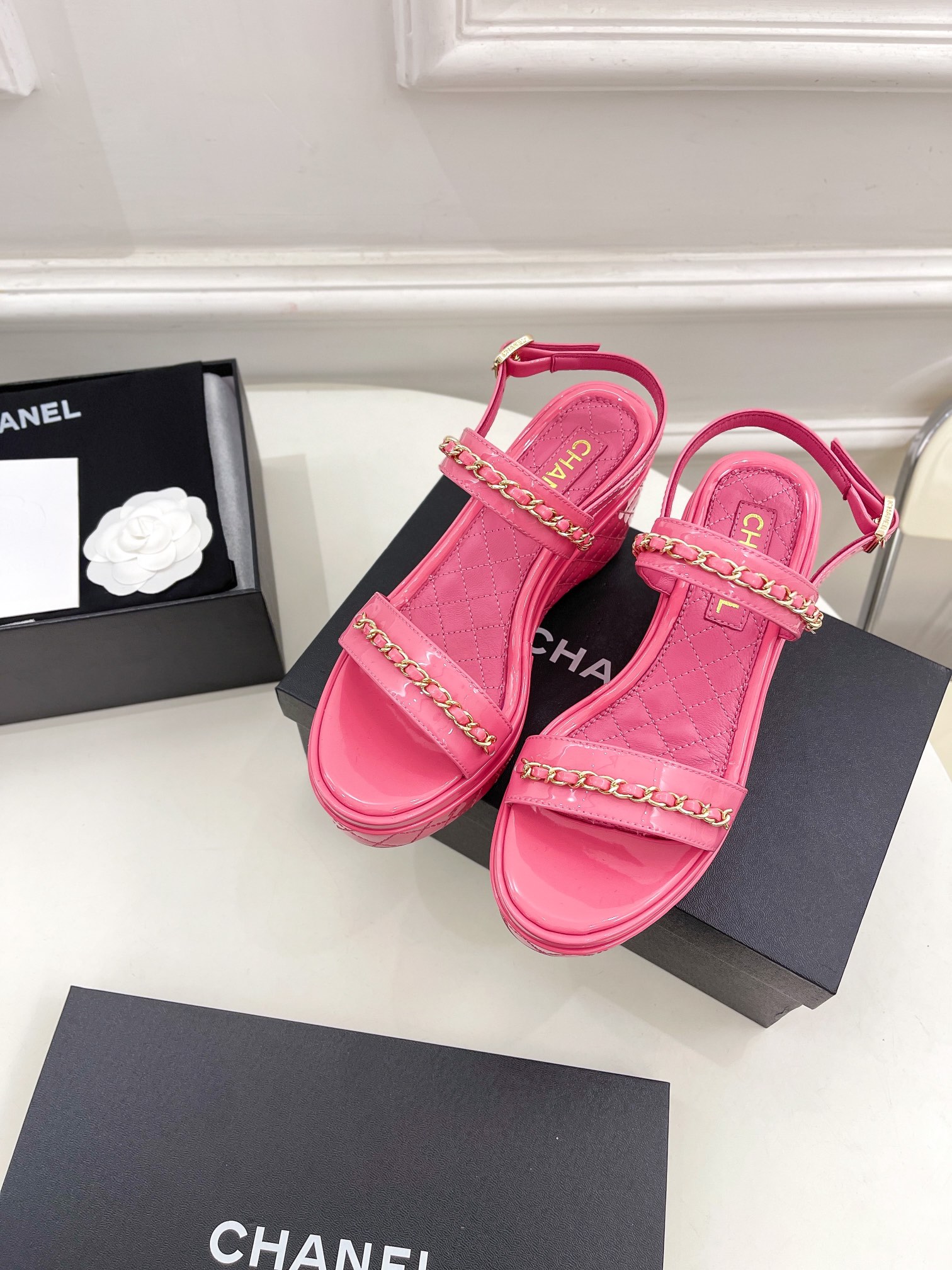 Women C*hanel Top Sandals 8CM