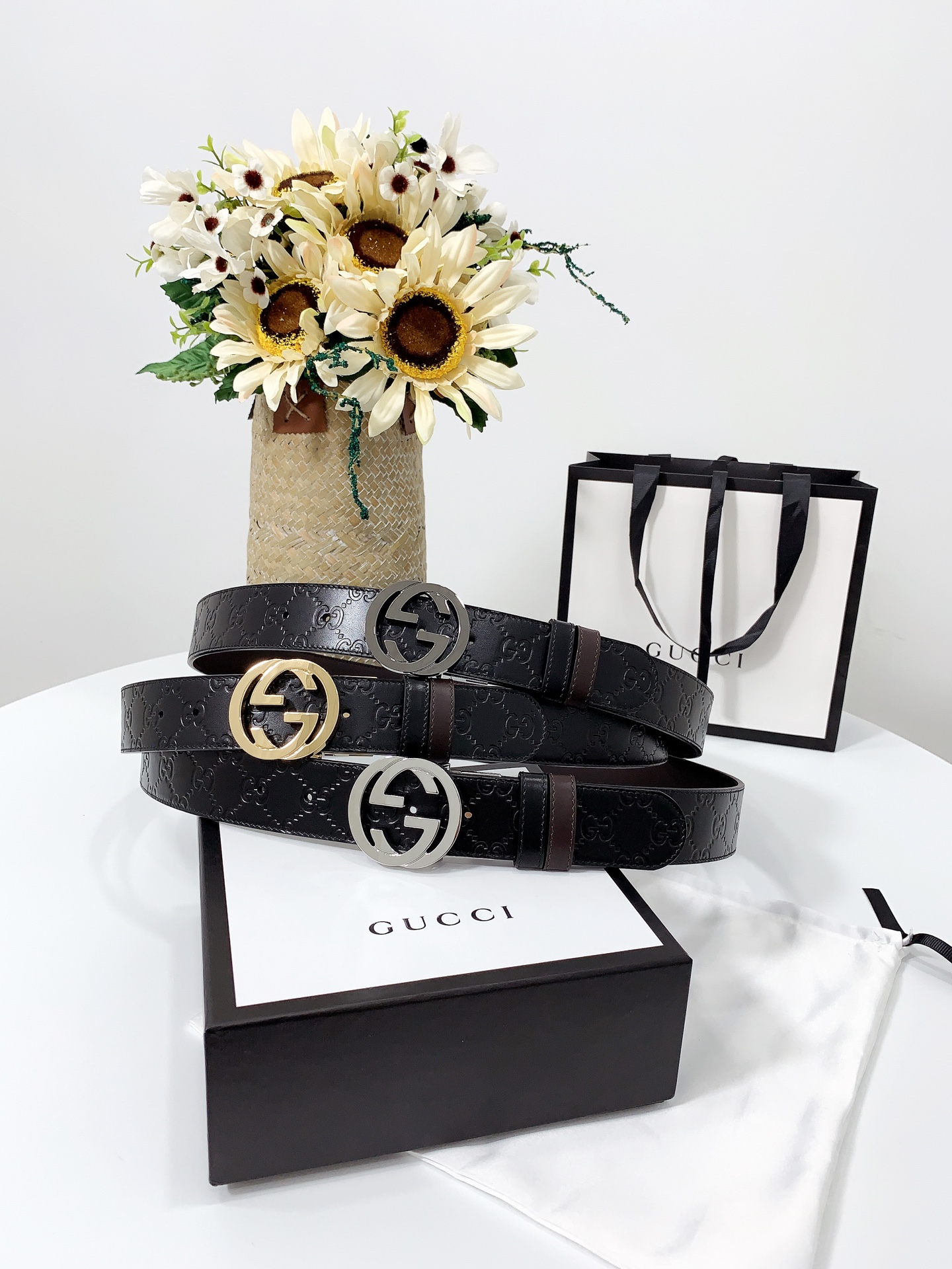 G*ucci Belts Top Quality 37MM