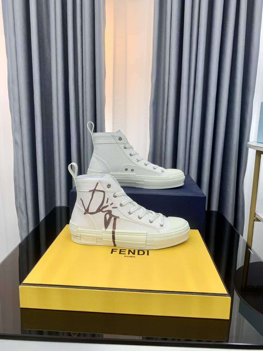 Men Women D*ior Top Sneakers