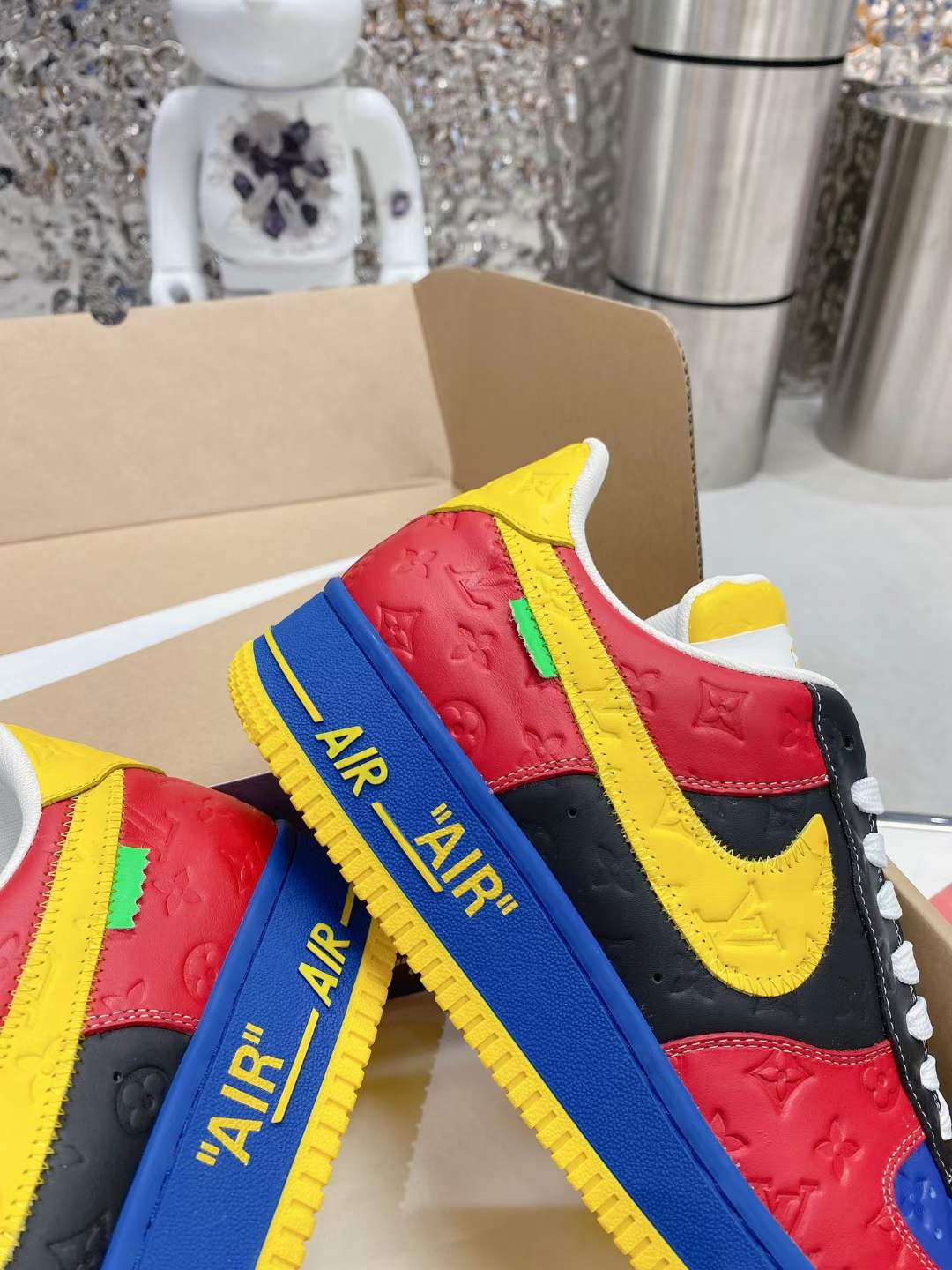 from Men Women L*ouis V*uitton x Nike Air Force 1