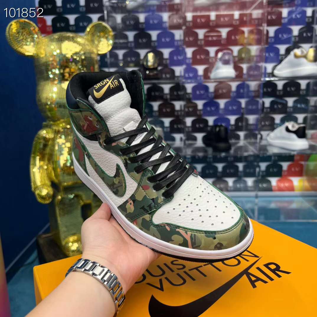Men Women L*ouis V*uitton x NIKE Air Jordan 1 Sneakers Maikesneakers