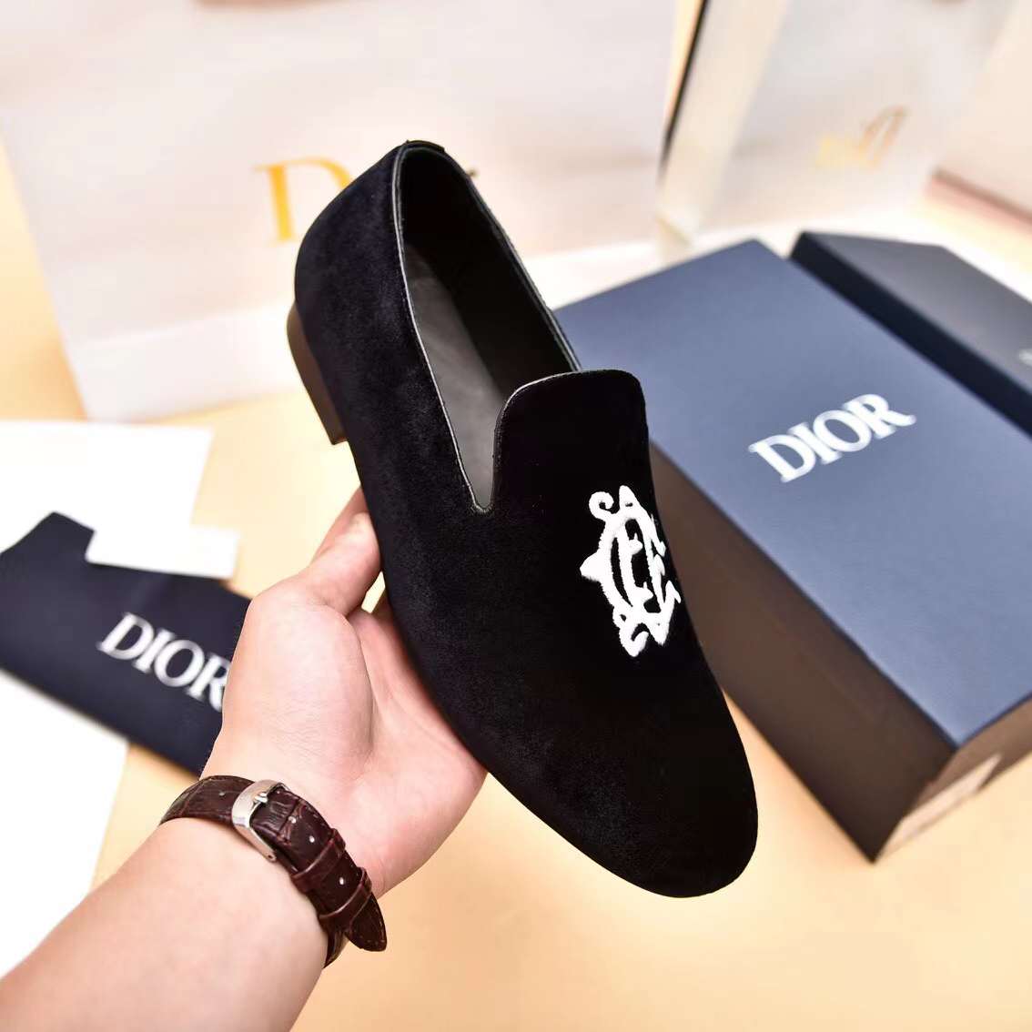 Men D*ior Top Sneaker（）