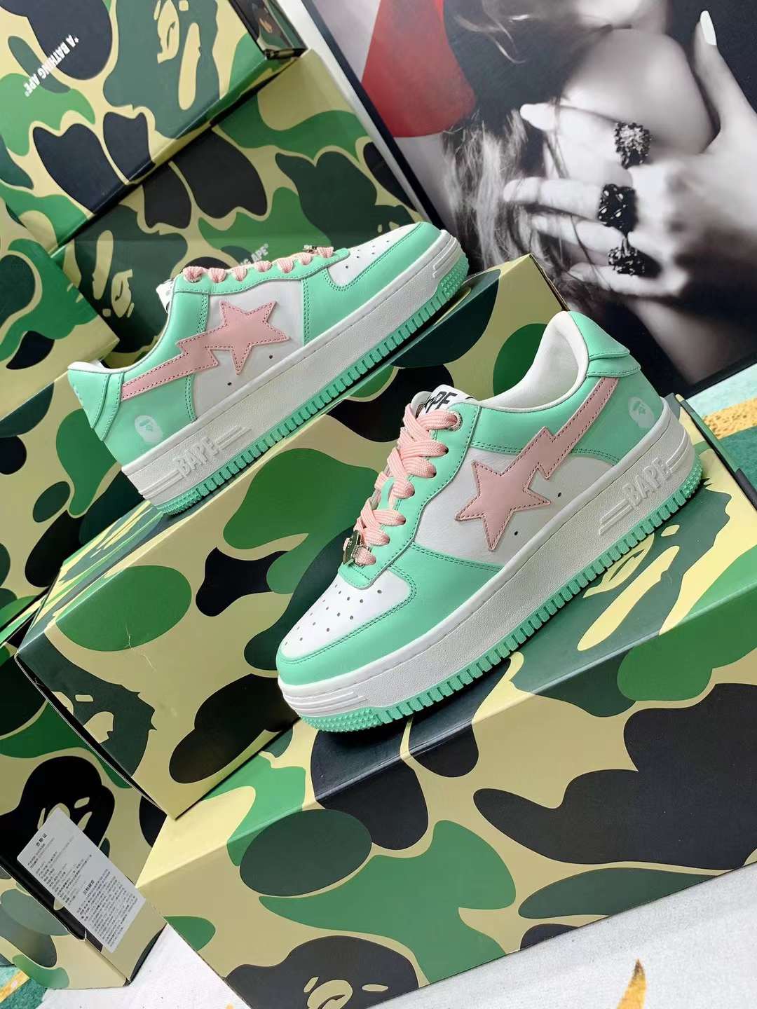 Men Women B*ape sta low Top Sneaker