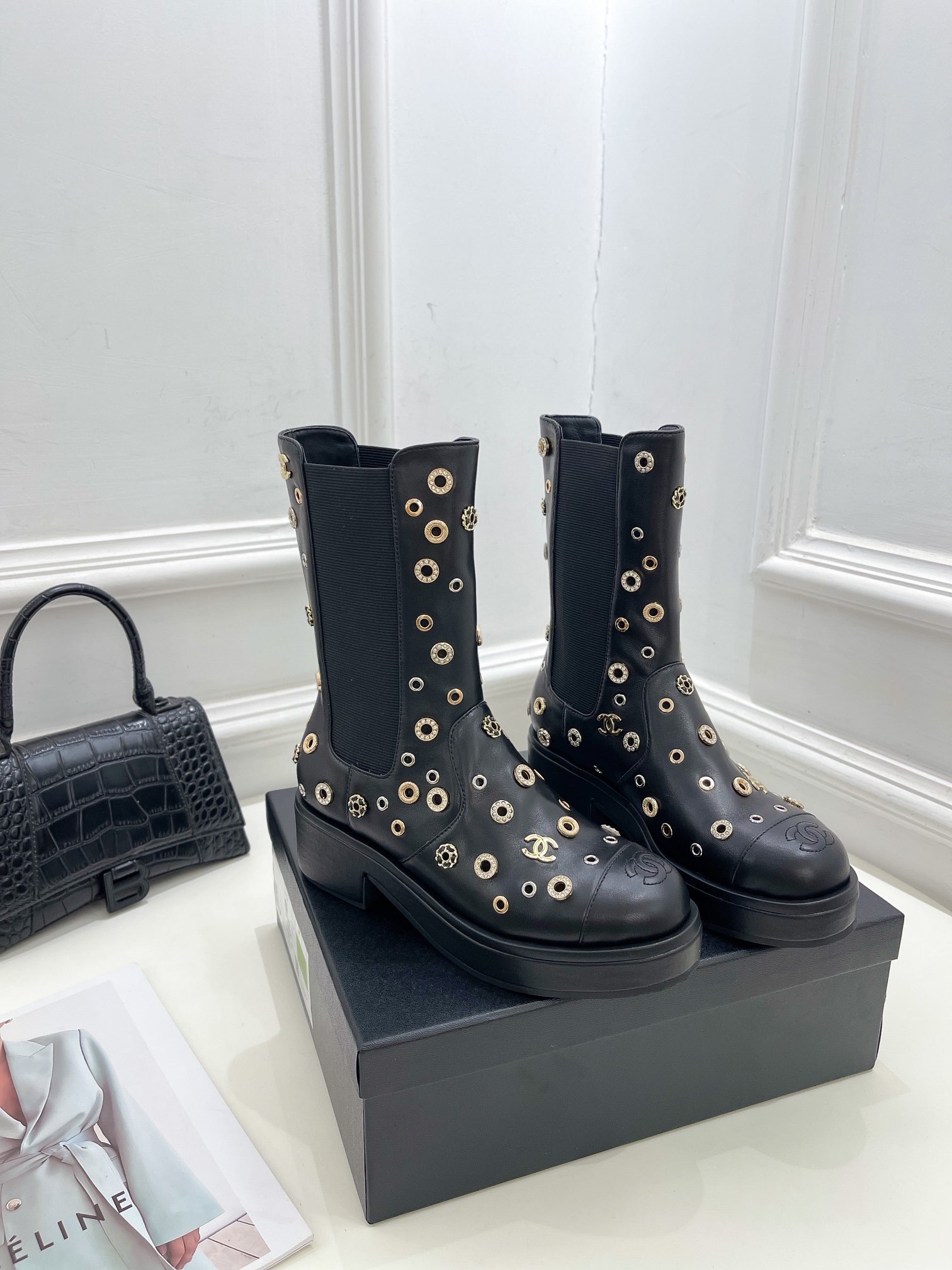 Women C*hanel Top Boots Maikesneakers