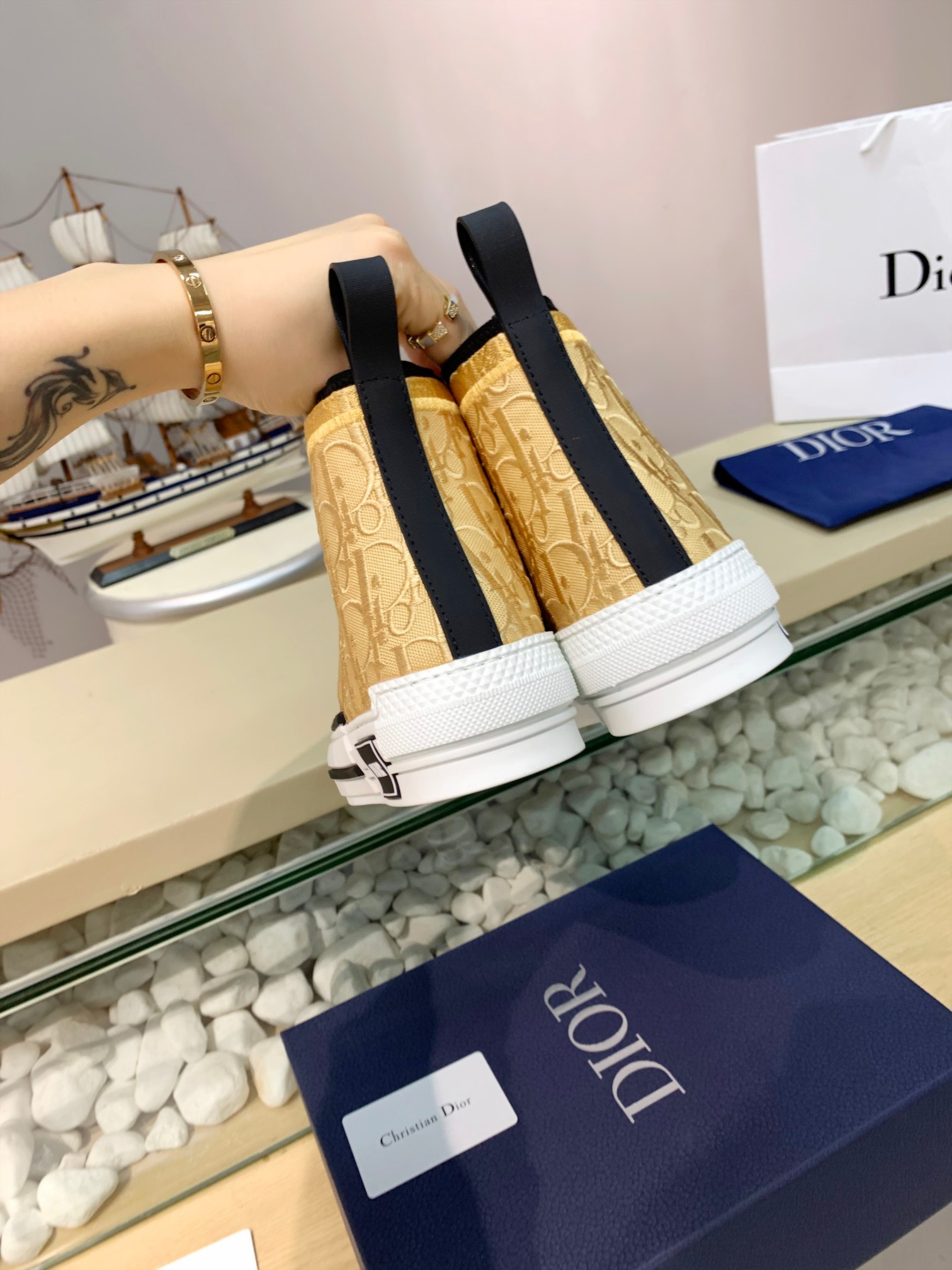 Men Women D*ior Top Sneakers