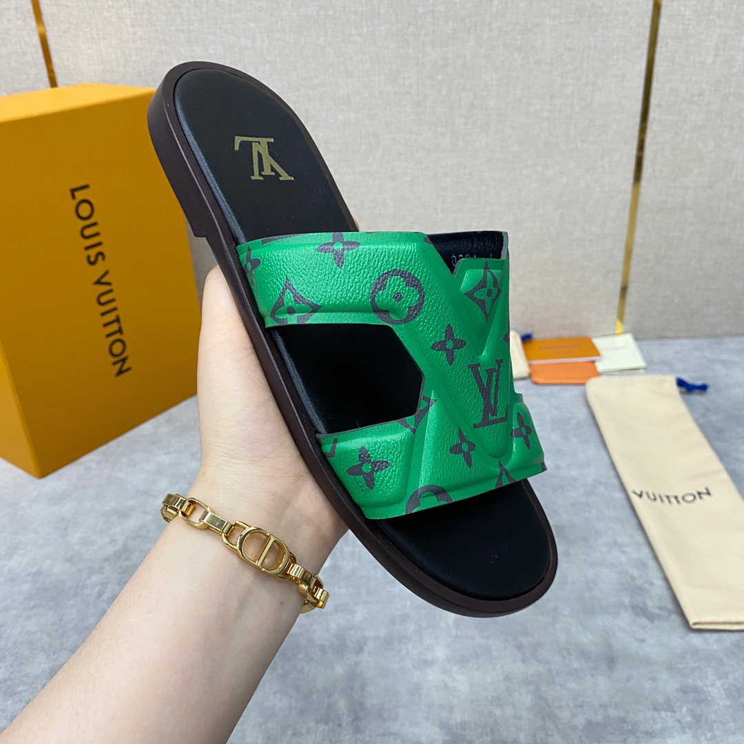Men L*ouis V*uitton Top Slippers