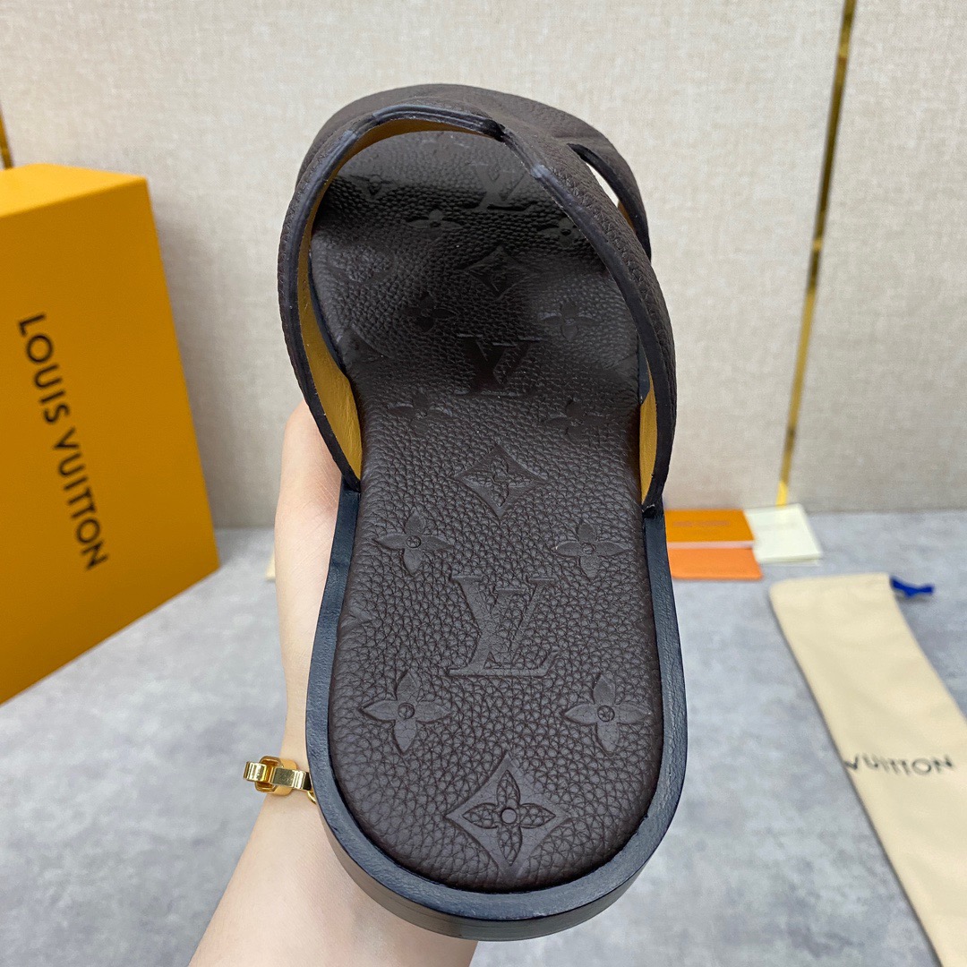 Men L*ouis V*uitton Top Slippers