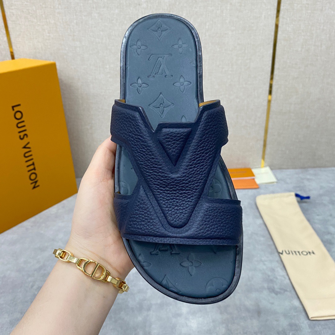 Men L*ouis V*uitton Top Slippers