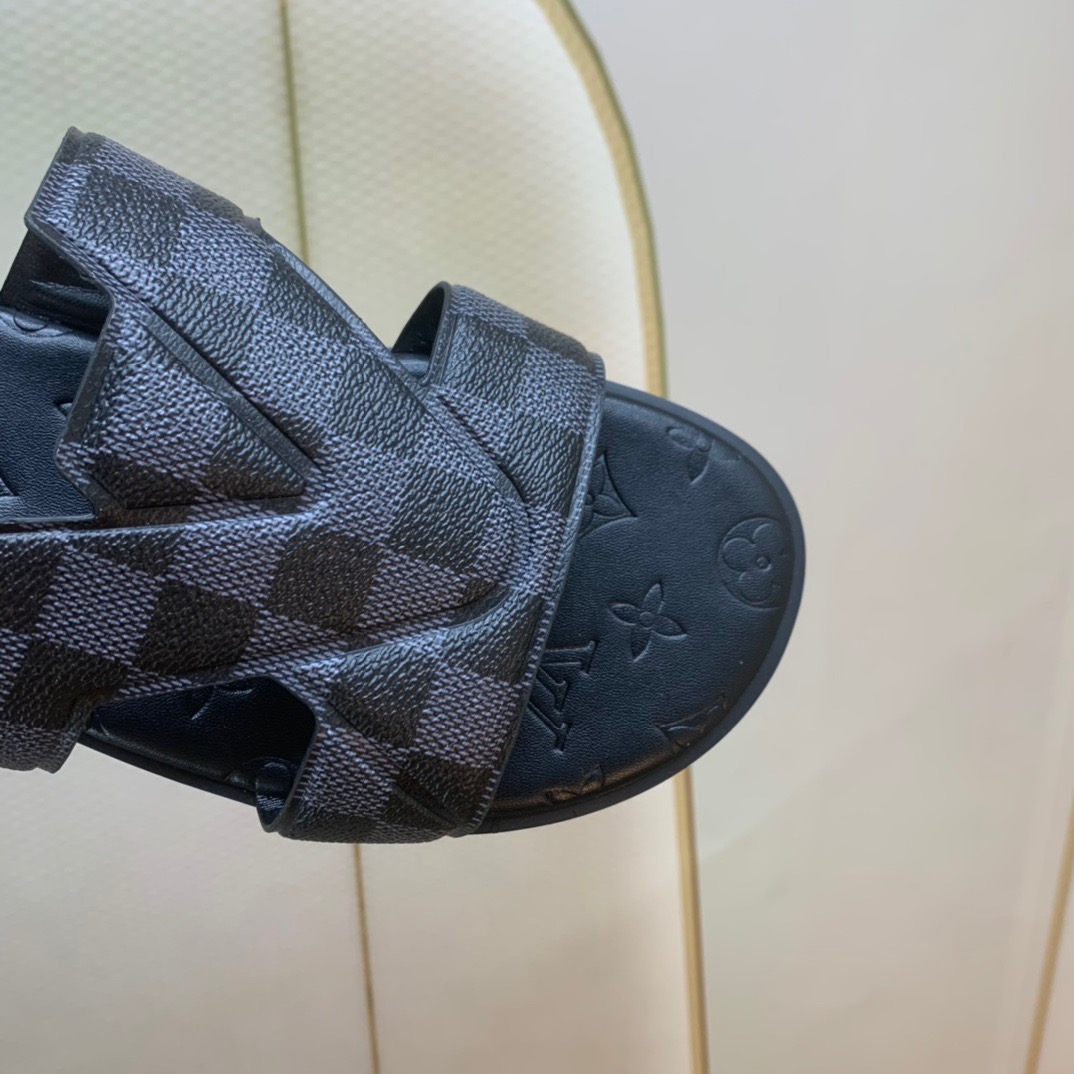 Men L*ouis V*uitton Top Slippers