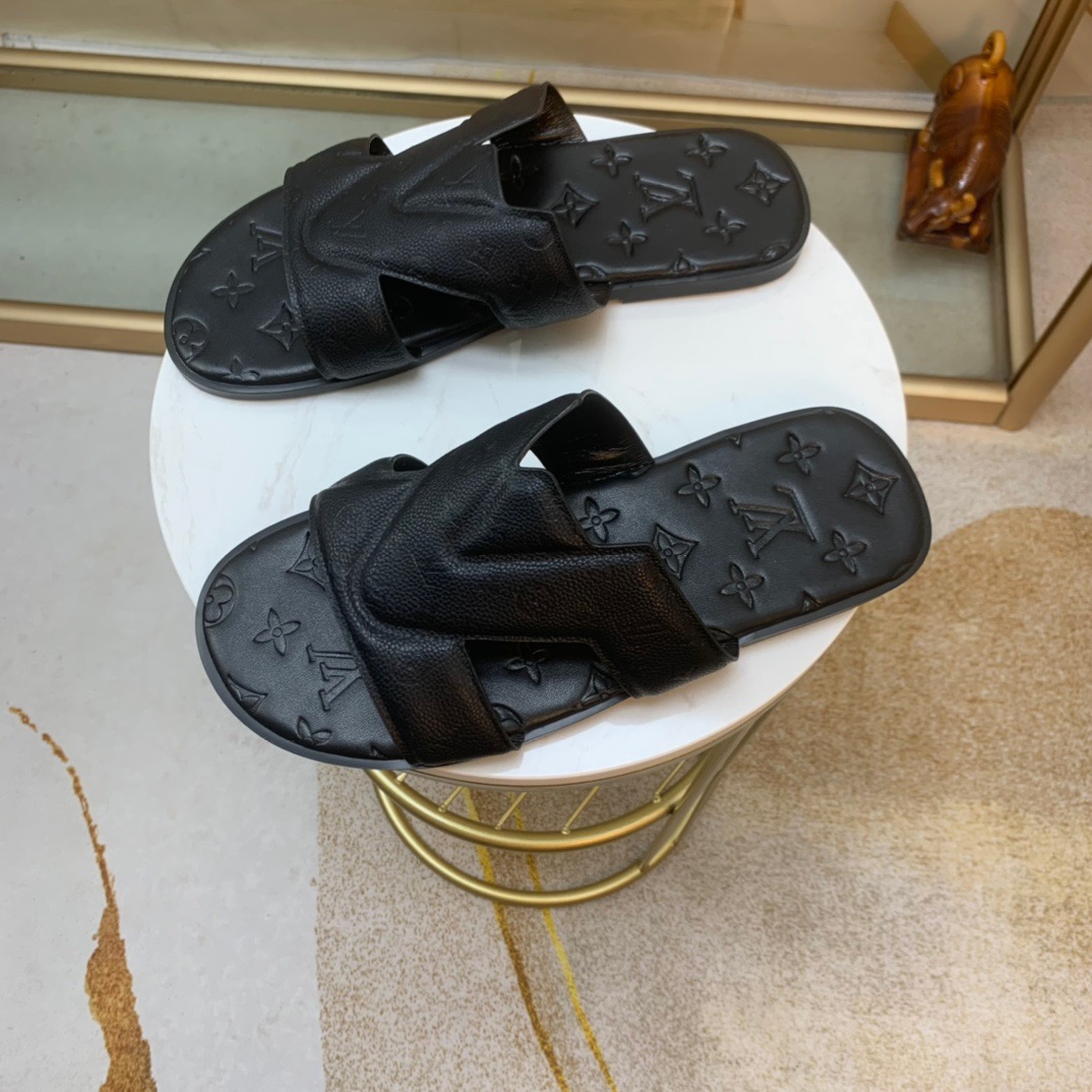 Men L*ouis V*uitton Top Slippers