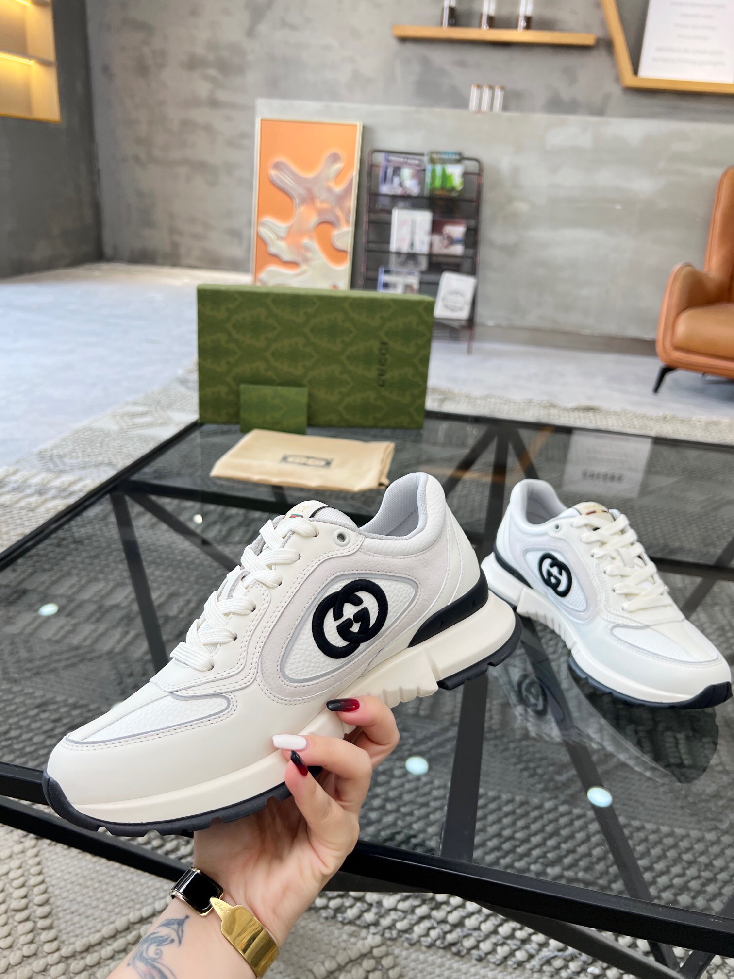 Men G*ucci Top Sneaker