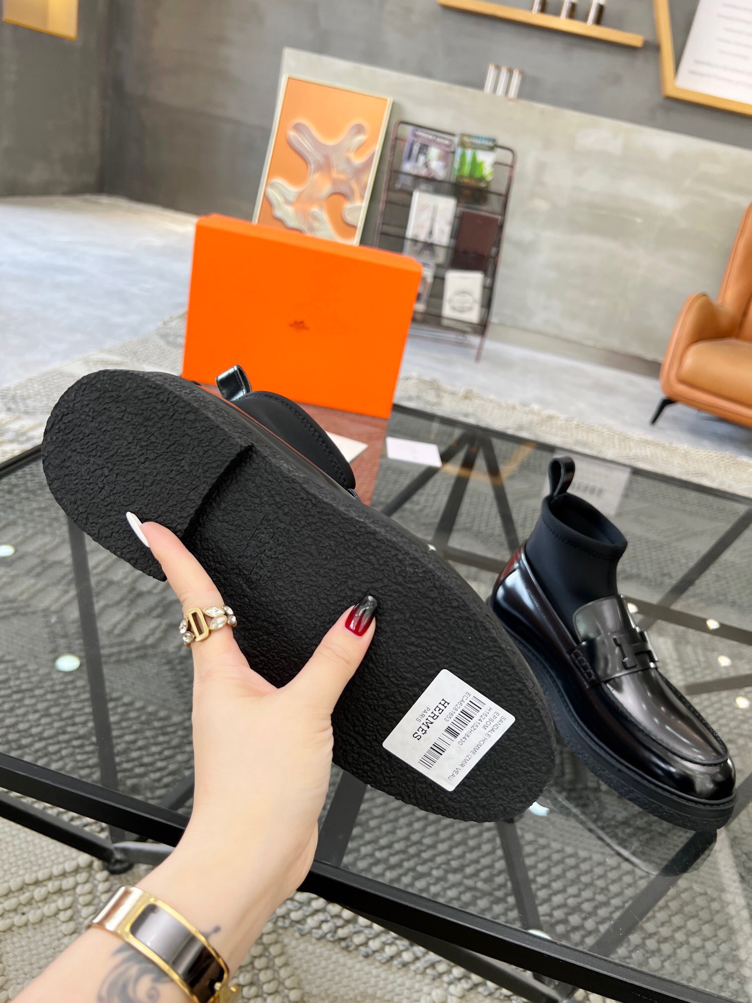 Men  H*ermes Top Sneaker