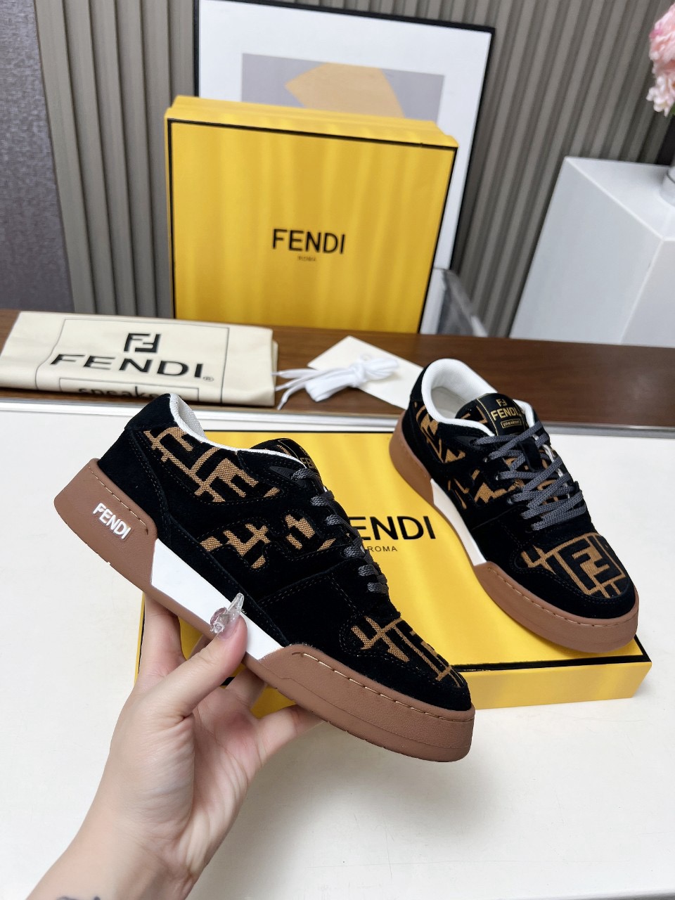Men Women F*endi Top Sneakers size 35-46